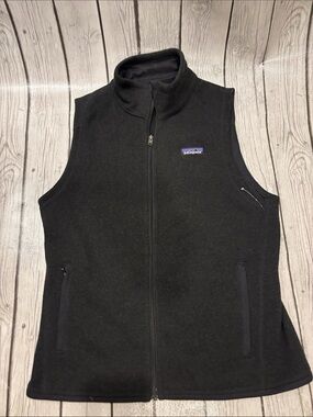 Patagonia Black Full-Zip Fleece Vest women’s size medium